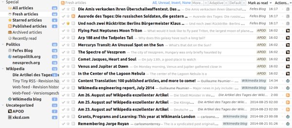 WordPress RSS feed