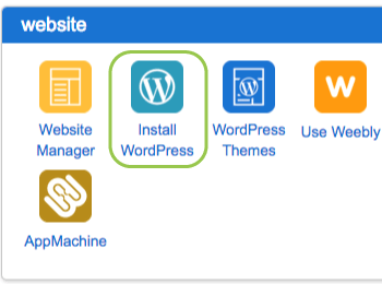 one-click wordpress install from bluehost cpanel