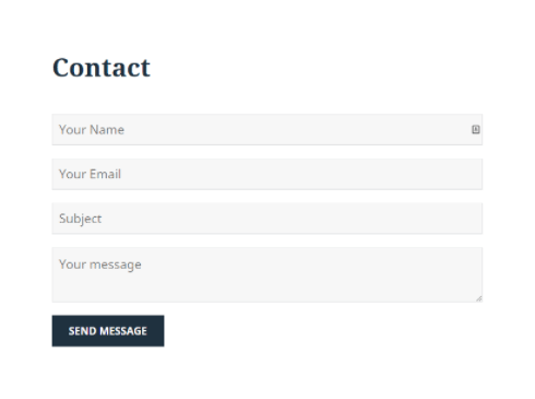 install a contact form plugin on your personal wordpress website
