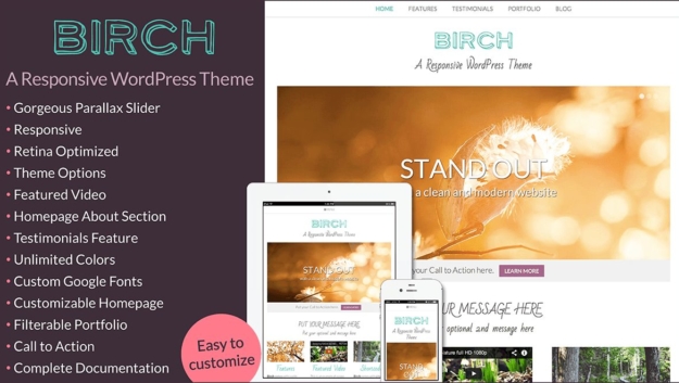 birch premium wordpress theme