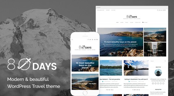 80 Days - Travel WordPress Theme