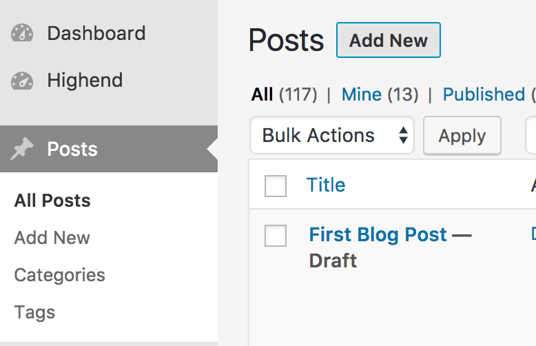 how to add a new post in WordPress