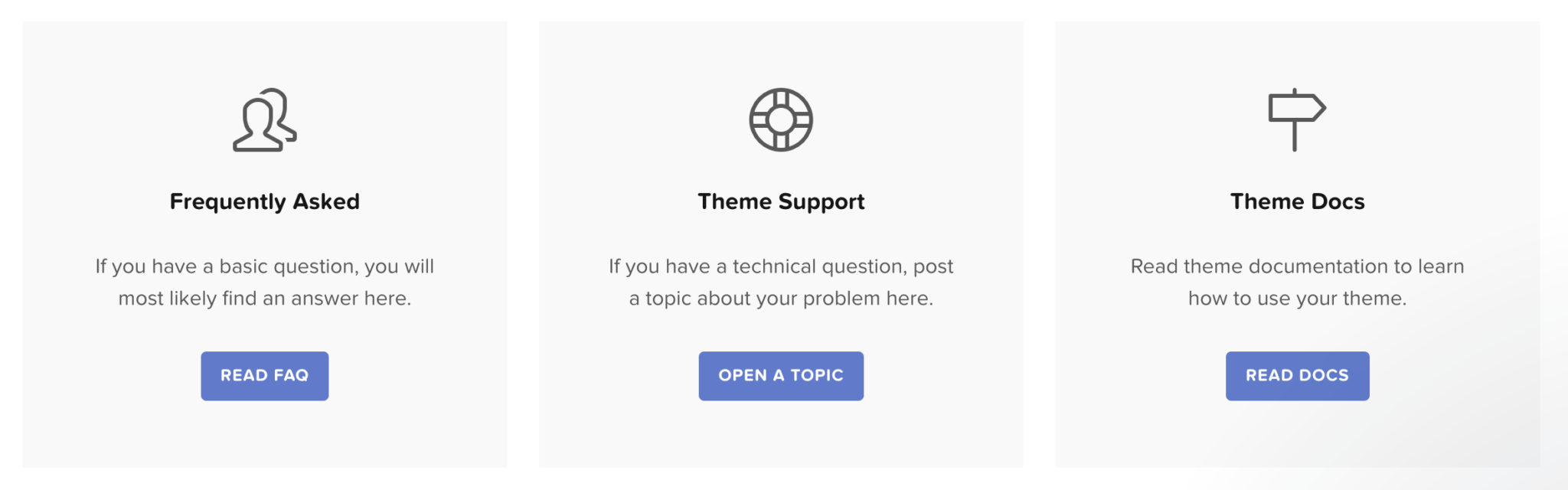 HB themes wordpress theme support page