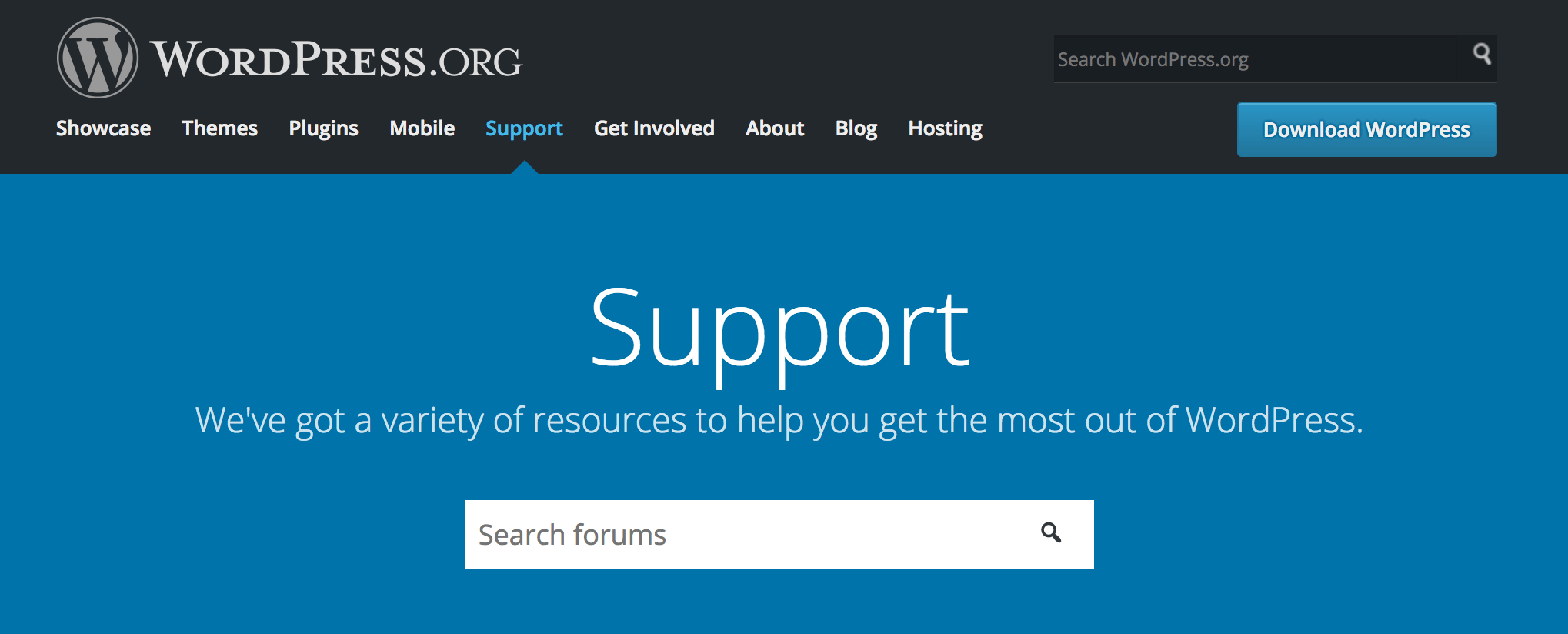 wordpress.org support knowledge base