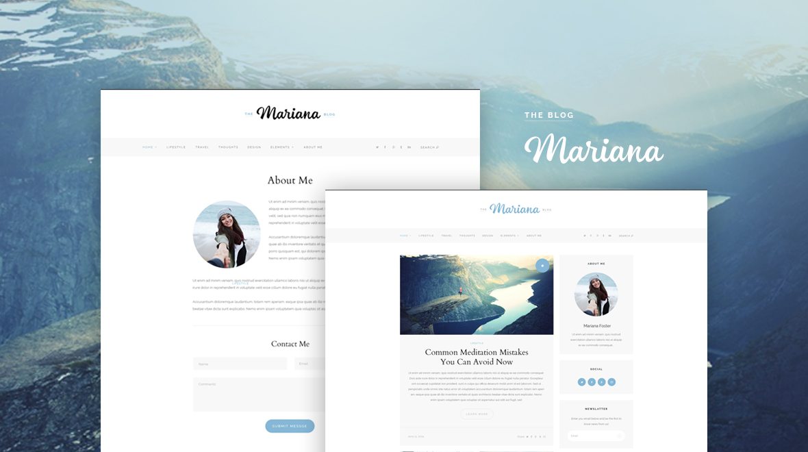 Mariana - Lifestyle and Travel Blogging WordPress Theme