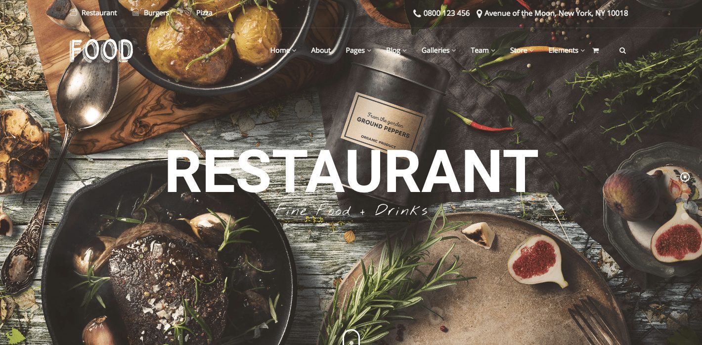 Food WordPress theme for food, drink, restaurant, foodie, and bar websites - MOJO Marketplace