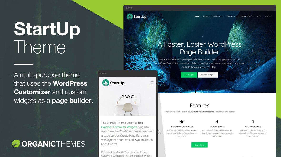StartUp WordPress Theme - The Best Page Builder Ever Made for WordPress