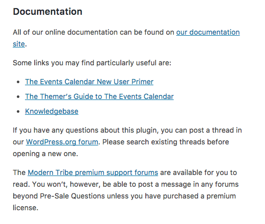 You can find documentation and support links in the plugin details area when you search through your WordPress dashboard