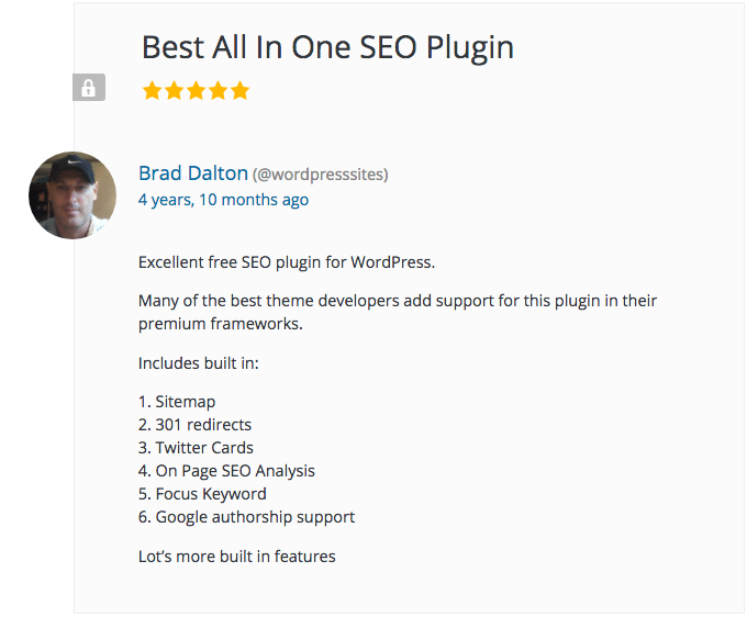here's an example of a specific, useful review of the Yoast SEO Plugin