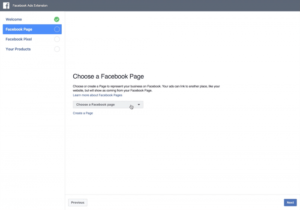 choose a facebook page