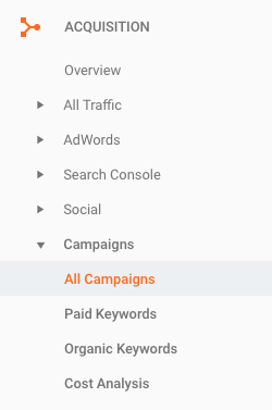 By accessing Acquisition, then Campaigns, and All Campaigns, you can view and search for your UTM link data